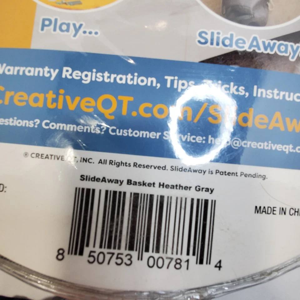 Creative QT SlideAway Toy Storage Organizer & Play Mat NIP Heather Gray - Image 2 of 4