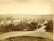 Thorén. Norway, Christiania set fra Stottet Vintage Albumen Print.  Print a
