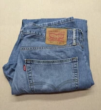 Levi's 505 Regular Fit Straight Leg Jeans Size 36x30 Medium Blue Wash Denim