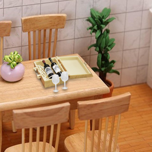 1/12 Simulation Bread Food Storage Bottle Model with goblet 1/12 Simulation Bread Food Storage Bottle Model with goblet