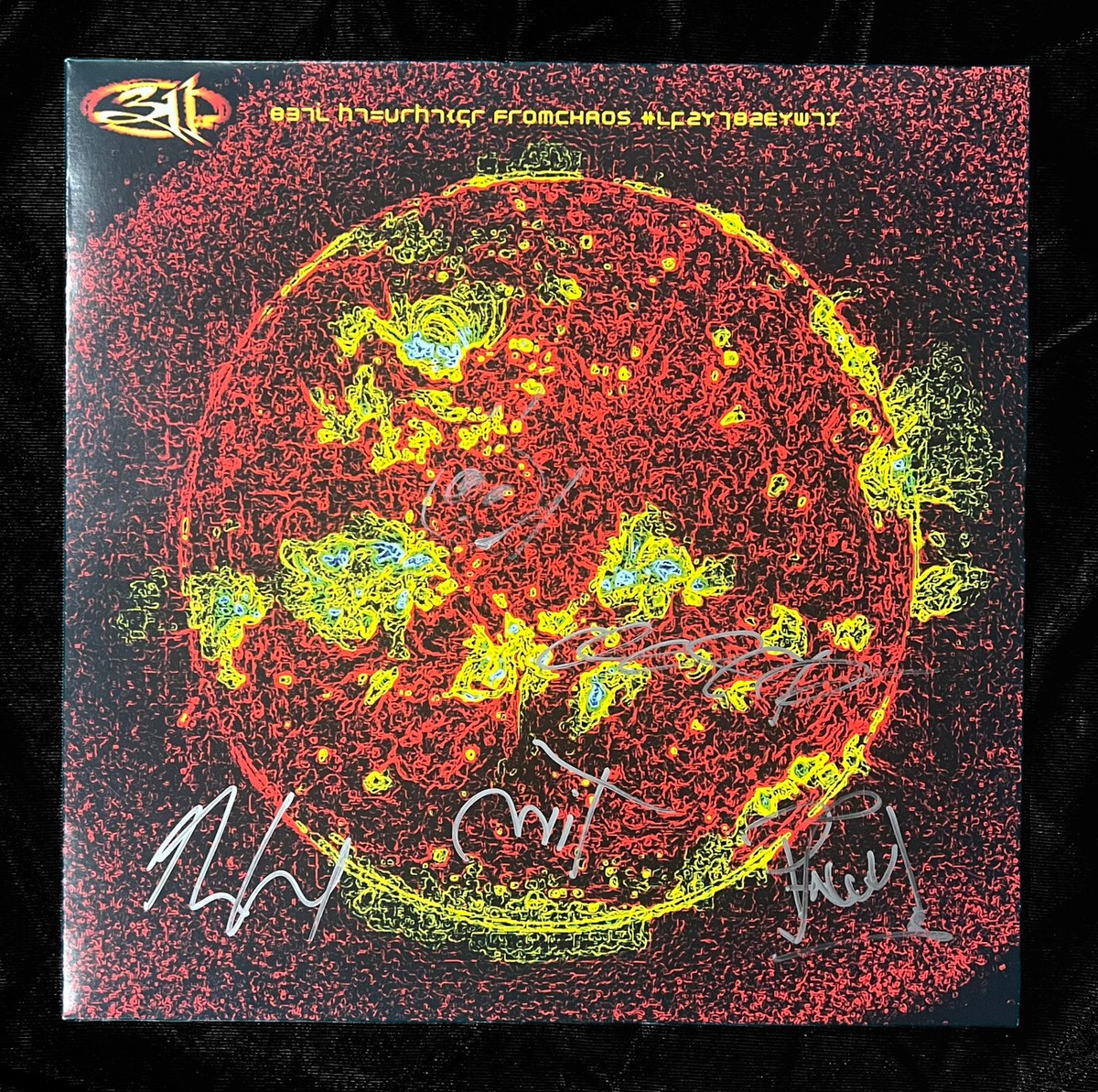 311 FROM CHAOS SIGNED VINYL NICK PNUT TIM CHAD S.A. ALBUM COVER +