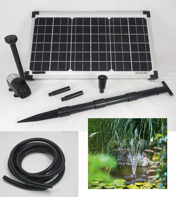 20 W Solar Solarpumpe + Schlauch Teichpumpe Gartenteichpumpe Teich