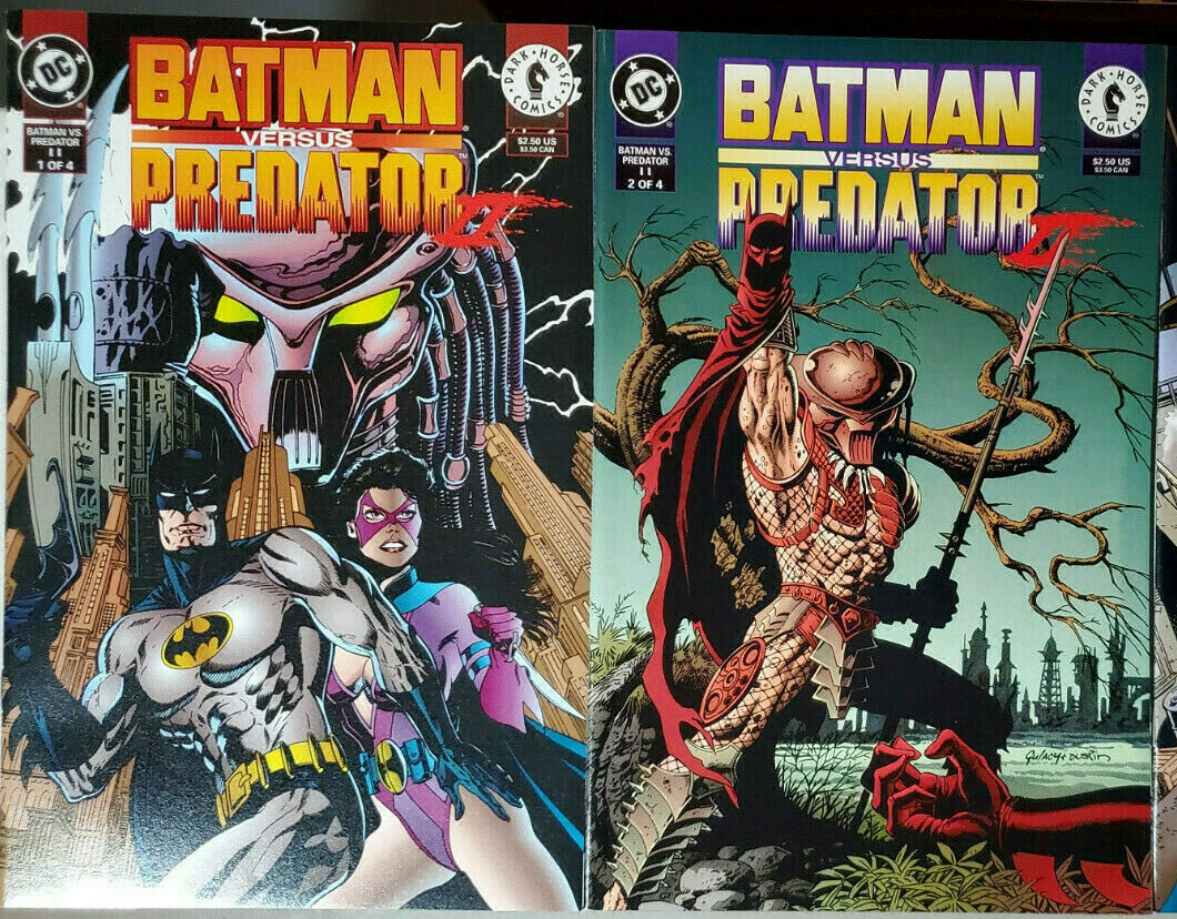 Batman vs Predator II 1 and 2, DC Comics/Dark Horse, NM/NM+ (9.6