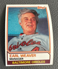 1983 Topps - #426 Earl Weaver - Baltimore Orioles Manager