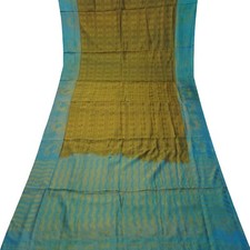 Vintage Brown Sarees 100 Pure Silk Handwoven South Indian Sari 5YD Craft Fabric