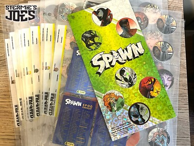 1993 Spawn Todd McFarlane Image Comics Spogz / Pogs Set +Extra Milk Caps