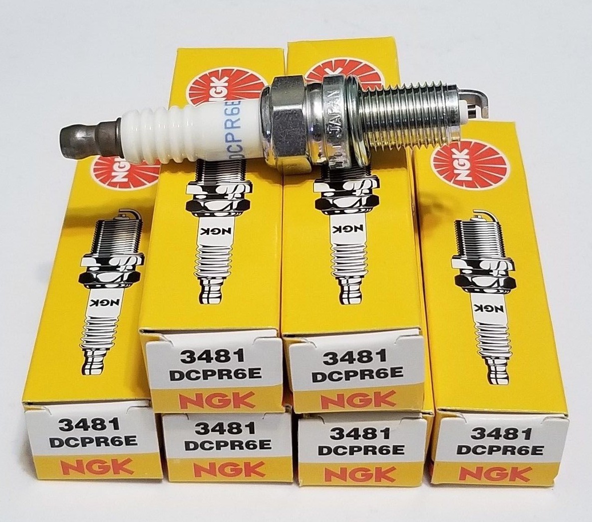 NGK Standard Spark Plugs - Stock #3481 - DCPR6E - Solid Tip - Qty 6