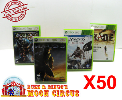 50X XBOX 360 CIB GAME - CLEAR PLASTIC PROTECTIVE BOX PROTECTOR CASE SLEEVE 