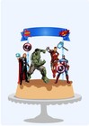 Personalized The Avengers theme Cake Topper