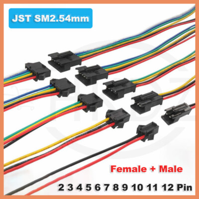 Micro JST SM2,54mm 2 -2 polig Male Female Stecker Buchse mit 10 -100cm Kabel