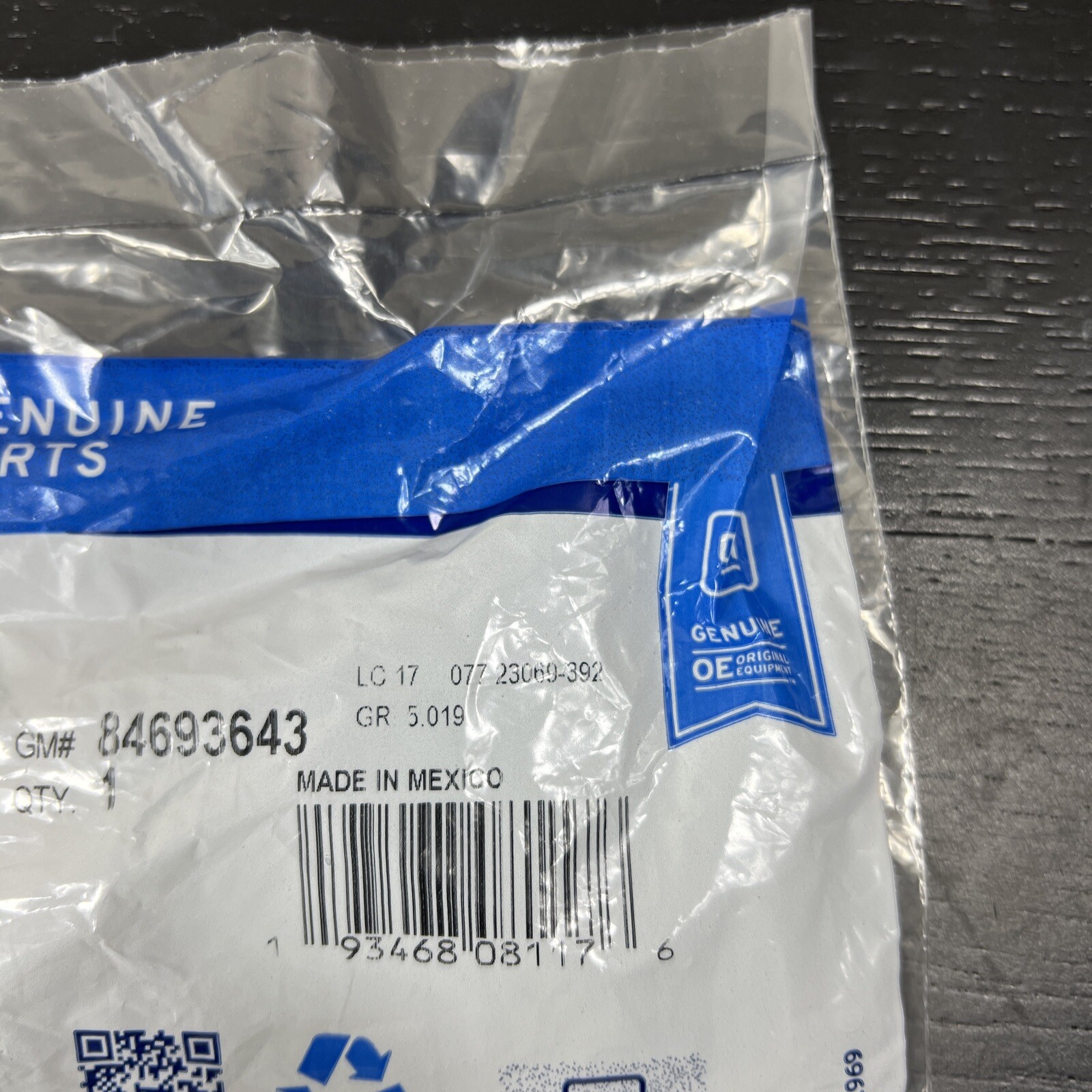 Genuine GM Front Disc Brake Pad Wear Sensor 84693643 eBay