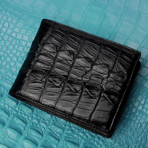 Real Crocodile/Ostrich Bifold Leather Wallet Men's Credit Card Wallet RFID Block - Picture 59 of 141
