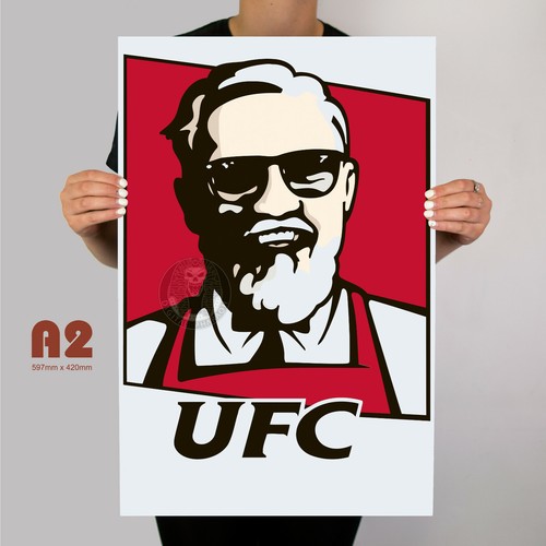 Conor McGregor UFC KFC Funny Metal Poster Man Cave Decor Office MMA Fighter - Picture 4 of 4