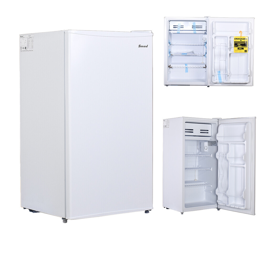 SMAD 3.3 Cu ft Small Refrigerator Freezer Kitchen Home Compact Mini Fridge Cool