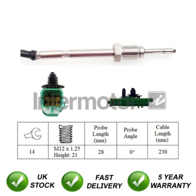 SJR Exhaust Gas Temperature Sensor For Range Rover Evoque Freelander 2 XF #1