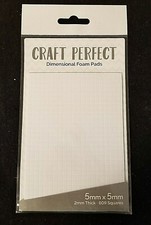 Craft Perfect: Dimensional Foam Pads 5mm x 5mm x 2mm Thick - 609 Squares - New