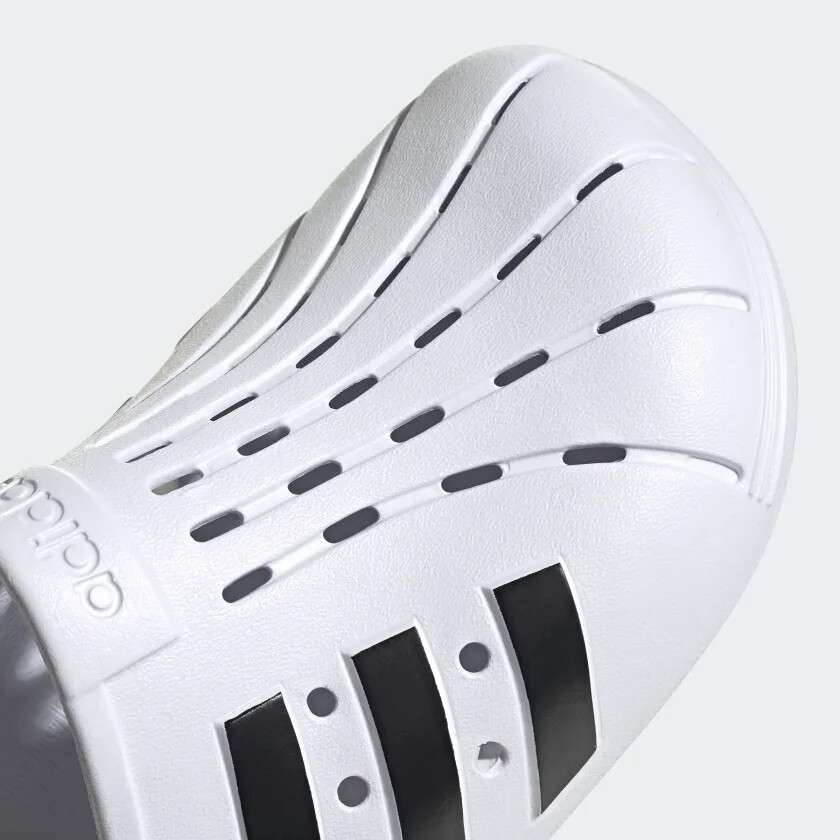 Mens ADILETTE CLOGS White Black FY8970 Shoes Sandals | eBay