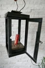 ~~~ Primitive old metal lantern, barn lantern, vintage candle lantern