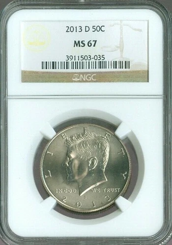 2013-D KENNEDY HALF DOLLAR NGC MS-67 QUALITY✔️