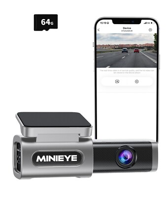 4K/2K Dash Cam with ADAS 170° Wide Angle with Built-in GPS with hardwire kit #