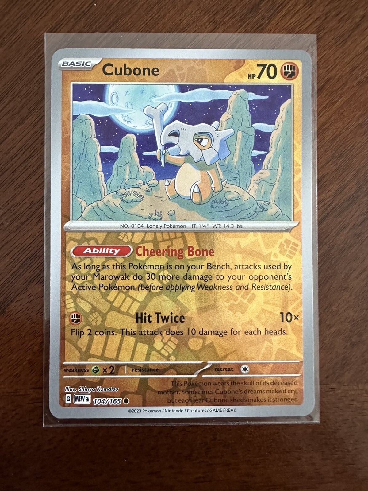 Cubone 104/165 Reverse Holo Pokemon Scarlet & Violet 151 NM | eBay