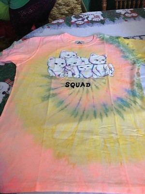 Rare HTF New UNIF Cat Squad Tie Dye Tee 