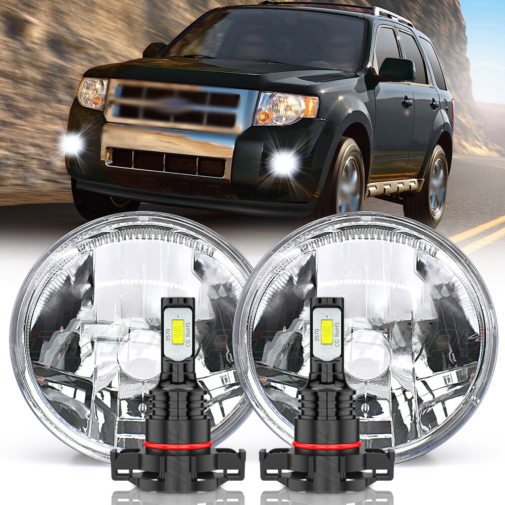 for Ford Escape 2007-2010 Pair of Fog Lights Bumper Lamps Clear