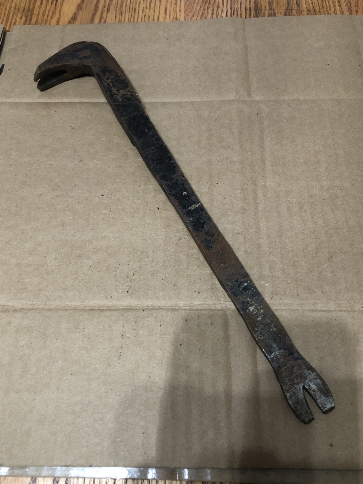 Vintage Pry Bar Nail Puller Appears To Be Homemade And Well Loved See