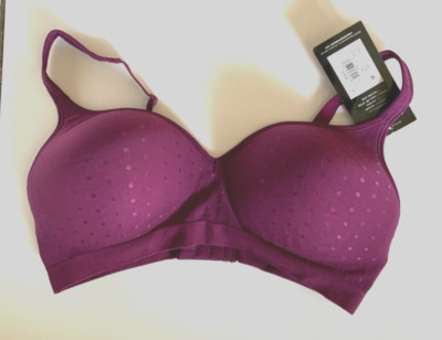 NWT BEAUTY BY BALI BRA COMFORT THE BEST BRA! BURGUNDY ADJUST STRAP 36DD WIREFREE