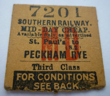 Southern St Pauls (changed) to Peckham Rye  Railway Station  MD Mid-day  Ticket