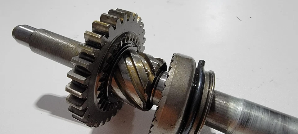 Engranajes de husillo de eje de arranque 1973-1976 Honda TL125 Trials TL 125 K1 73 74 75 Foto 4 de 4