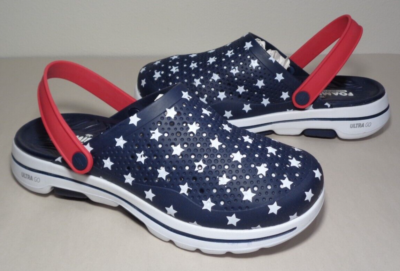 Skechers Size 11 M FOAMIES GO WALK 5 STARS AND STRIPES Clogs  display picture 1