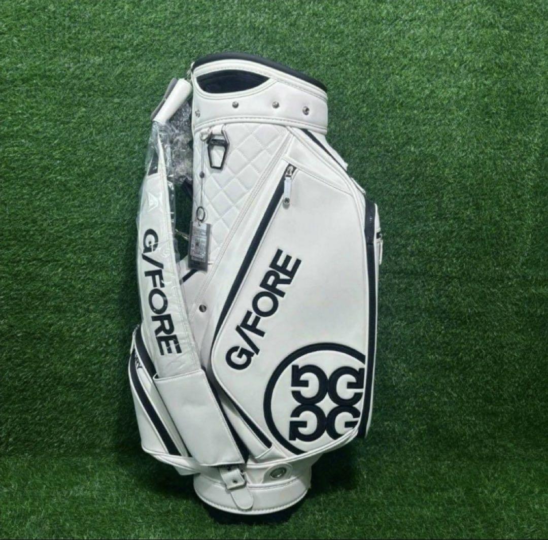 G FORE Caddy Bag Golf Bag White New with tags PU 4.5kg From