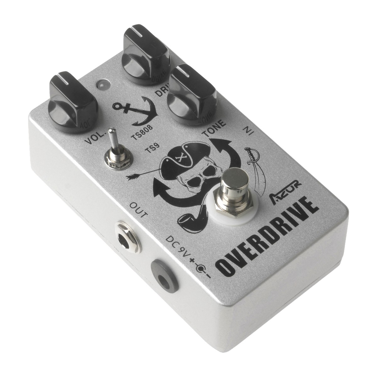 AZOR Pedal CP-76 Captain Silver Overdrive Guitar Effect