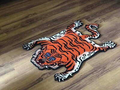 ラグ・カーペット Tibetan Tiger Rug Silk Tibetan tiger rug – Mandala Tibet