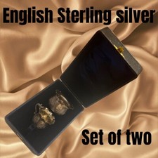 Antique English Sterling Silver Set Of Two Sugar & Creamer By H.J. C&C Company