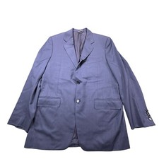 Canali Wool Blazer Jacket Mens 50R Blue Luxury Made In Italy