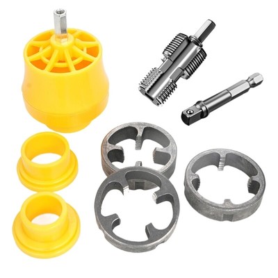 Electric Drill Compatible PVC Pipe Threader Kit Electric Drill PVC Thread Maker