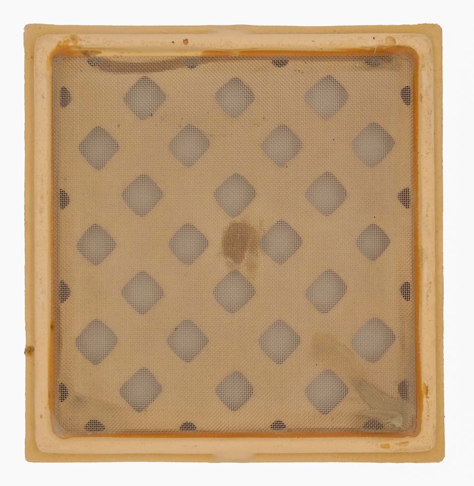 Grille d'aération rectangulaire en terre cuite rose clair 24x25 cm