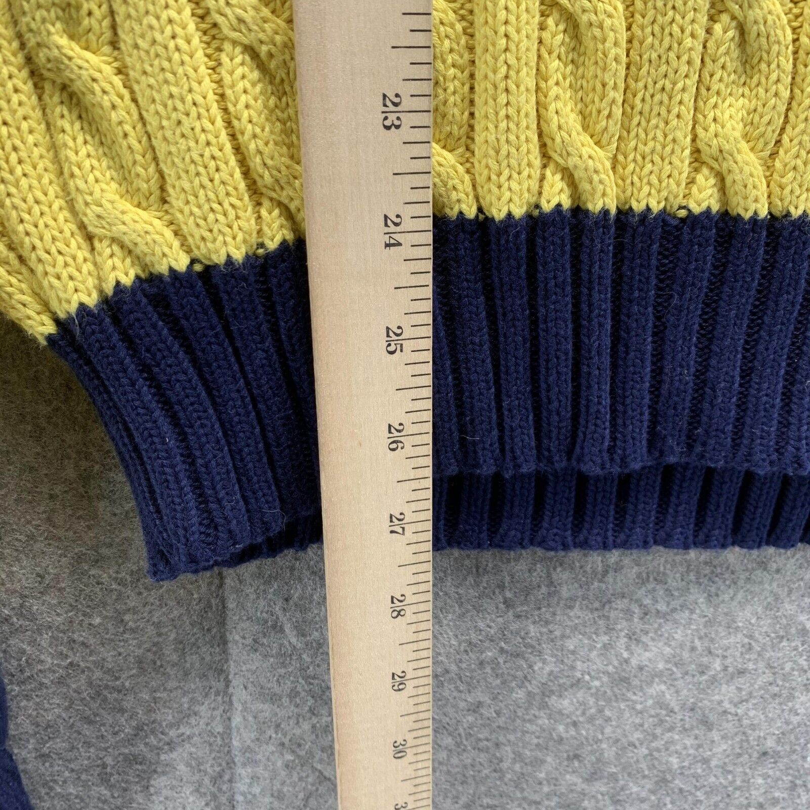 Polo Ralph Lauren Sweater Men Extra Large Yellow … - image 7