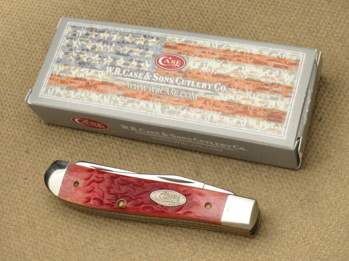 Case XX USA 1 Dot 1989 WR6207 SS Mini Trapper Knife - Red/White