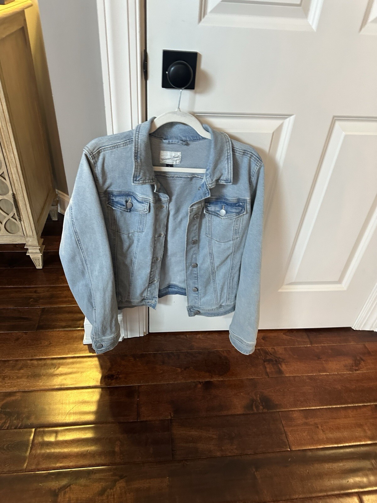 Universal Thread Denim Jacket M Hand painted On B… - image 3