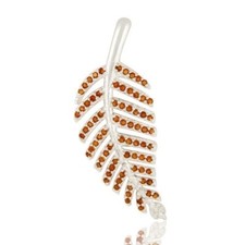 Natural Citrine 925 Sterling Silver Leaf Designer Pendant Jewelry