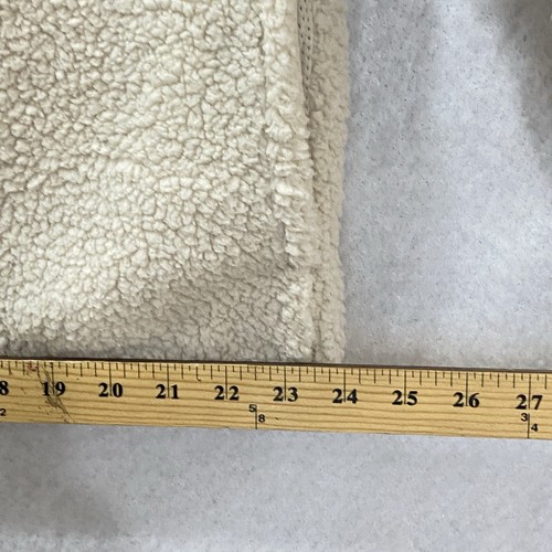 Old Navy Sherpa Fleece Sweatshirt Jacket Men's L Beige 1/4 Zip Pullover Pocket - Picture 8 of 11