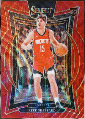 2024-25 Panini Select - Red Wave Prizm Basketball Reed Sheppard #68 NM