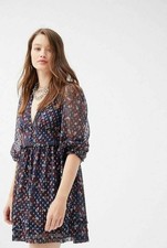 Urban Outfitters Chiffon Mini Dress Blue Womens XS