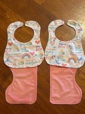 Unicorns And rainbows Baby Bib And Burp Cloth Set