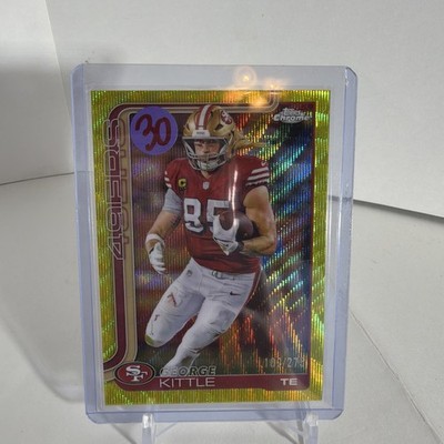 2025 Topps Chrome George Kittle Yellow Wave Refractor  #/275 