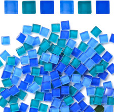 Bigotters Glass Mosaic Tiles 0.3LB, 4 Shapes Stained Glass Pieces for DIY Craft