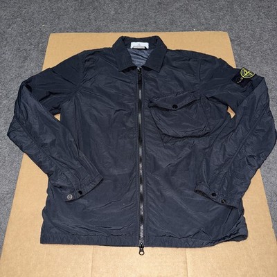 Men s Stone Island Zip Up Pocket Jacket Black Size S PREOWNED